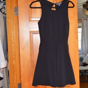 Navy Blue Open Back Skater Dress